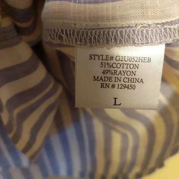 Como Vintage short ruffled sleeve blouse Size Large. - Picture 6 of 6